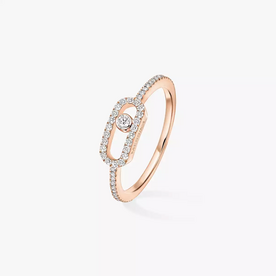 MESSIKA 18kt Rose Gold Move Uno Pavé Ring