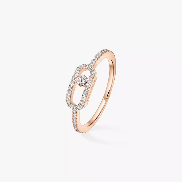 MESSIKA 18kt Rose Gold Move Uno Pavé Ring