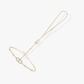 MESSIKA 18kt Yellow Gold .34ct Diamond Move Uno Hand Bracelet