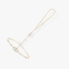 MESSIKA 18kt Yellow Gold .34ct Diamond Move Uno Hand Bracelet