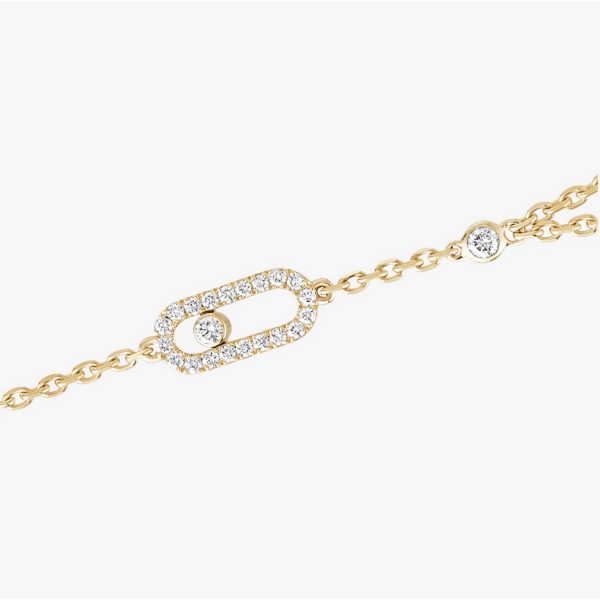 MESSIKA 18kt Yellow Gold .34ct Diamond Move Uno Hand Bracelet