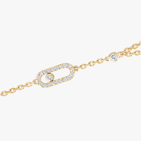 MESSIKA 18kt Yellow Gold .34ct Diamond Move Uno Hand Bracelet