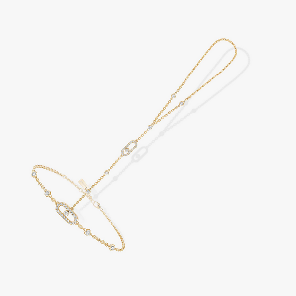 MESSIKA 18kt Yellow Gold .34ct Diamond Move Uno Hand Bracelet