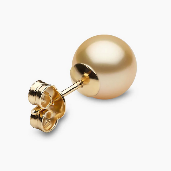 YOKO 18kt Gold Golden South Sea Pearl Stud Earrings