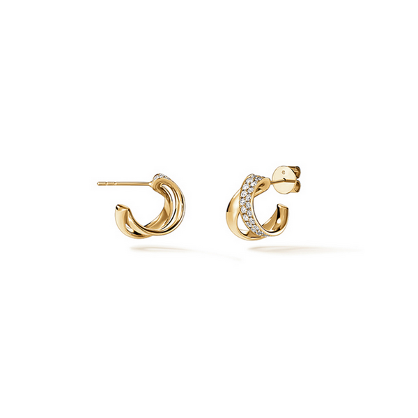 HEARTS ON FIRE LLC 18kt Yellow Gold .98ct INSIDE/OUT Diamond Flip Earrings