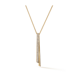 HEARTS ON FIRE LLC 18kt Yellow Gold .45ct INSIDE/OUT Diamond Flip Drop Pendant Necklace