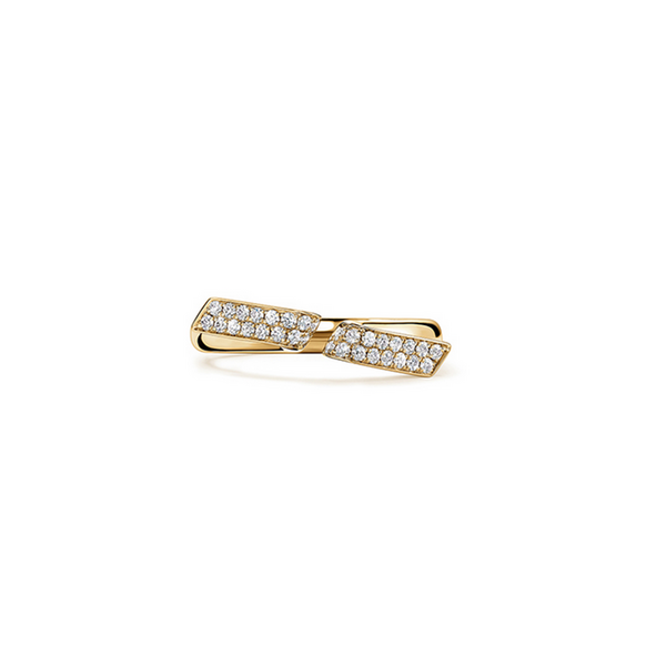 HEARTS ON FIRE LLC 18kt Yellow Gold .21ct INSIDE/OUT Diamond Flip Open Ring