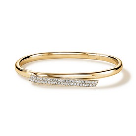 HEARTS ON FIRE LLC 18kt Yellow Gold .83 Diamond INSIDE/OUT Diamond Flip Bangle