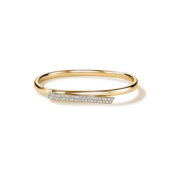 HEARTS ON FIRE LLC 18kt Yellow Gold .83 Diamond INSIDE/OUT Diamond Flip Bangle