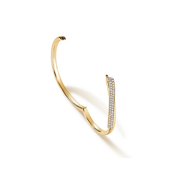 HEARTS ON FIRE LLC 18kt Yellow Gold .83 Diamond INSIDE/OUT Diamond Flip Bangle
