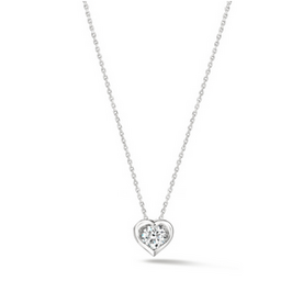 HEARTS ON FIRE LLC Whimsical Heart Single .26ct Diamond Pendant Necklace HEARTS ON FIRE LLC Whimsical Heart Single .26ct Diamond Pendant Necklace