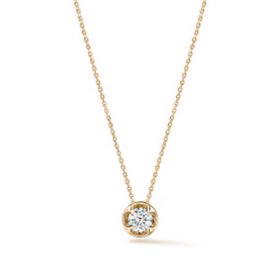 HEARTS ON FIRE LLC Whimsical Circle Single .24ct Diamond Pendant Necklace