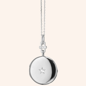 MONICA RICH KOSANN SS Sapphire Locket Necklace