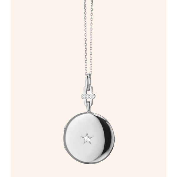 MONICA RICH KOSANN SS Sapphire Locket Necklace