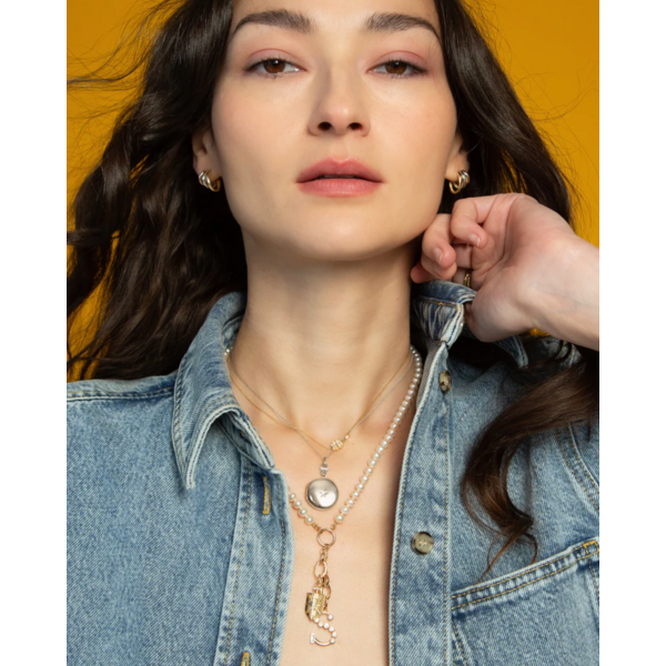 MONICA RICH KOSANN SS Sapphire Locket Necklace