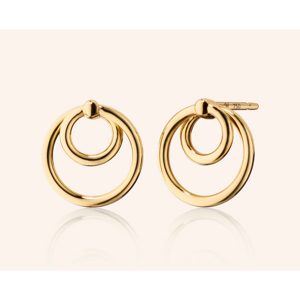 MONICA RICH KOSANN 18K Yellow Gold Round Double Hoop Infinity Earrings