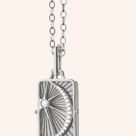 MONICA RICH KOSANN SSilver Rectangle Sapph .19ct Sun Moon Stars