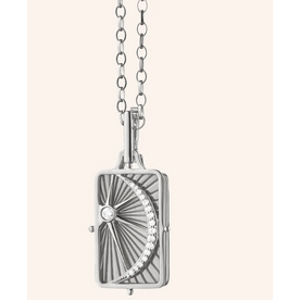 MONICA RICH KOSANN SSilver Rectangle Sapph .19ct Sun Moon Stars