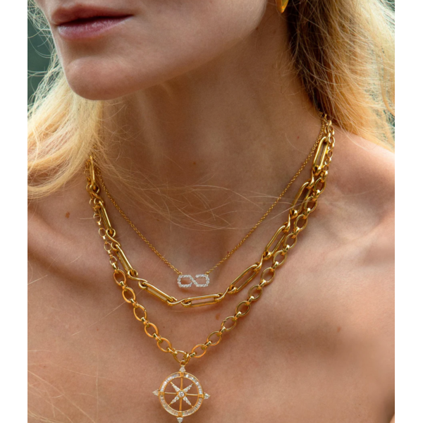 MONICA RICH KOSANN "Audrey" 18K Gold Chain Link Necklace