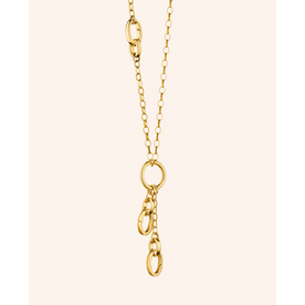 MONICA RICH KOSANN 30" "Design Your Own" Small Link 18K Gold Charm Chain Necklace, 3 Charm Stations