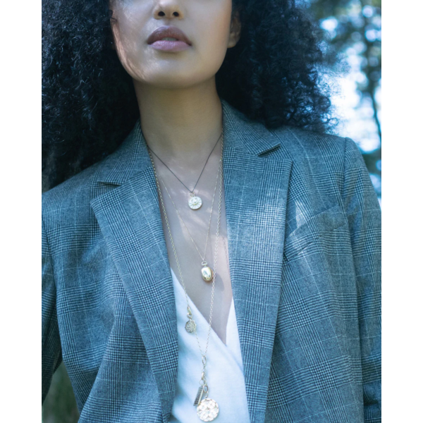 MONICA RICH KOSANN 30" "Design Your Own" Small Link 18K Gold Charm Chain Necklace, 3 Charm Stations