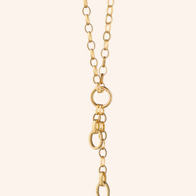 MONICA RICH KOSANN 20" "Design Your Own" Large Link 18K Gold Chain Necklace, 2 Charm Stations in 18K Gold