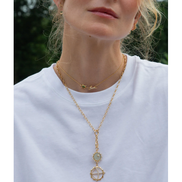 MONICA RICH KOSANN 20" "Design Your Own" Large Link 18K Gold Chain Necklace, 2 Charm Stations in 18K Gold