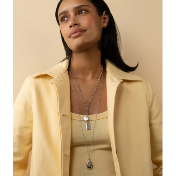 MONICA RICH KOSANN SSilver Large Belcher Charm enhancer