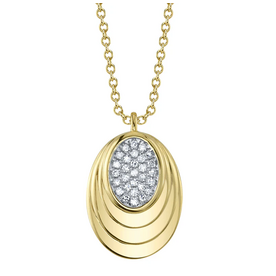 SHY CREATION INC SC22009353 - 14kwy .07 Dia Oval Necklace