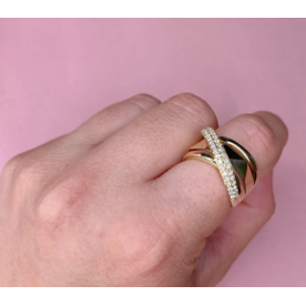 SHY CREATION INC 14ky .49 Diamond Bridge Ring