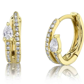 SHY CREATION INC SC55012143 - 14ky .19 Dia Pear Huggies