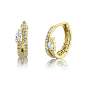 SHY CREATION INC SC55012143 - 14ky .19 Dia Pear Huggies