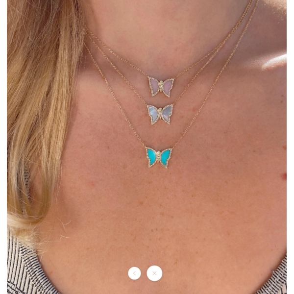 SHY CREATION INC SC55022881 - 14ky .17 Dia .86 Turq Butterfly Neck