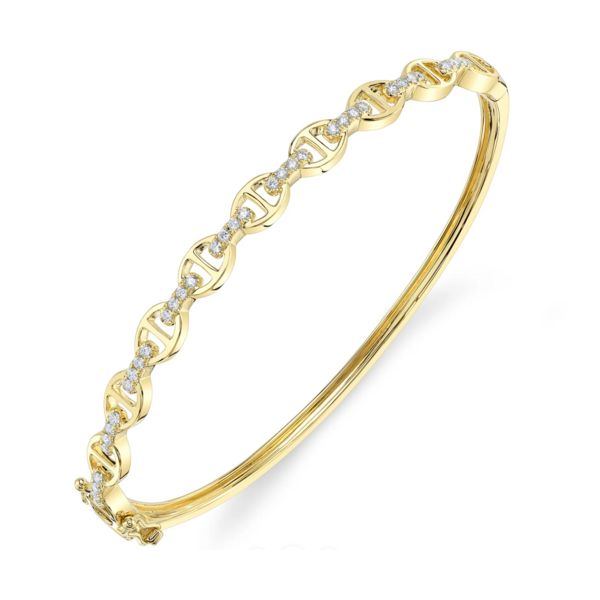 SHY CREATION INC 14kt Yellow Gold .35 Diamond Bangle