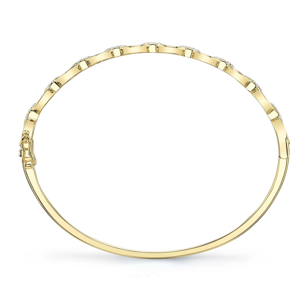 SHY CREATION INC 14kt Yellow Gold .35 Diamond Bangle