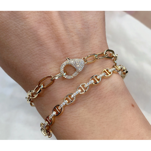 SHY CREATION INC 14kt Yellow Gold .35 Diamond Bangle