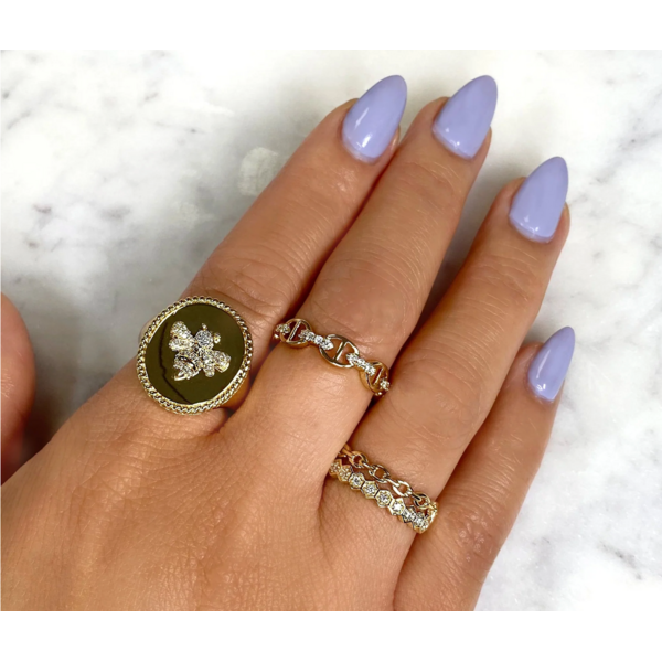 SHY CREATION INC 14K Yellow Gold 0.16ct Diamond Ring