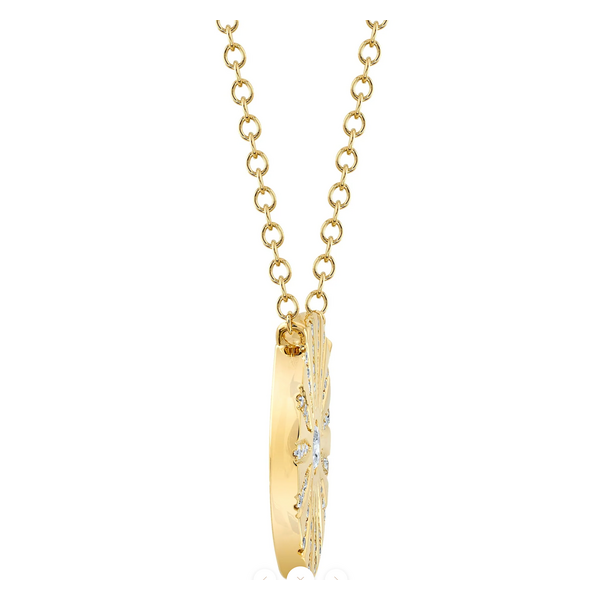 SHY CREATION INC 14kt Yellow Gold .20 Diamond Circle Necklace