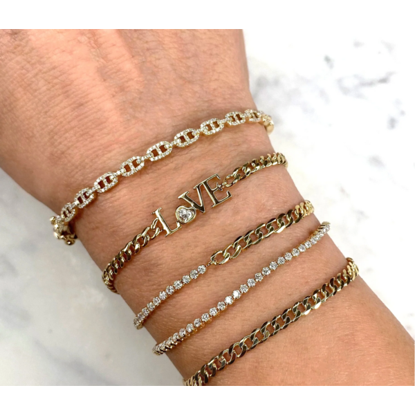 SHY CREATION INC 14K White Gold 1.91C Diamond Tennis Bracelet