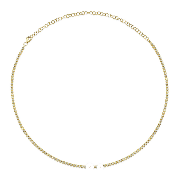 SHY CREATION INC SC55024357 - 14ky 1.33 Bezel Line Necklace