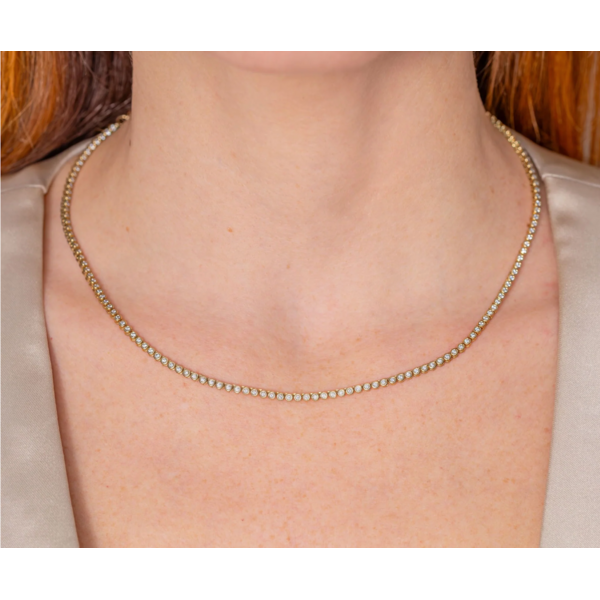 SHY CREATION INC SC55024357 - 14ky 1.33 Bezel Line Necklace