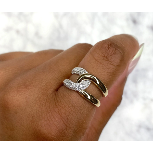 SHY CREATION INC 14kt Yellow & White Gold .71 Diamond Ring