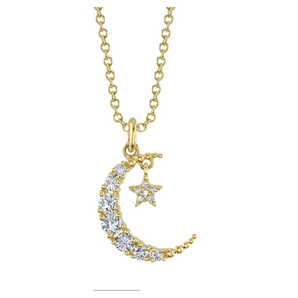 SHY CREATION INC SC55025847 - 14ky .24 Dia Moon n Star Neck