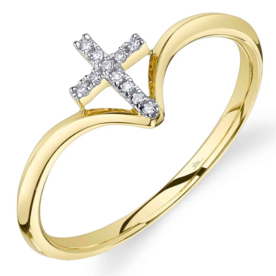 SHY CREATION INC SC55027145RD - 14ky .03 Dia Cross Ring