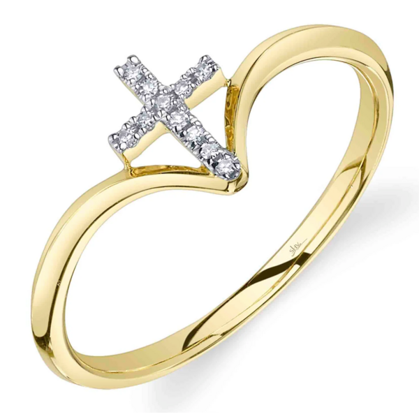 SHY CREATION INC SC55027145RD - 14ky .03 Dia Cross Ring