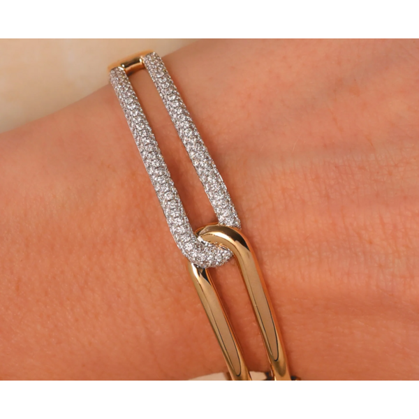 SHY CREATION INC SC55027917RDZS - 14ky 1.45 Dia Pave Bangle