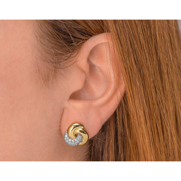 SHY CREATION INC SC55028685RD - 14ky .56 Dia Knot Earrings