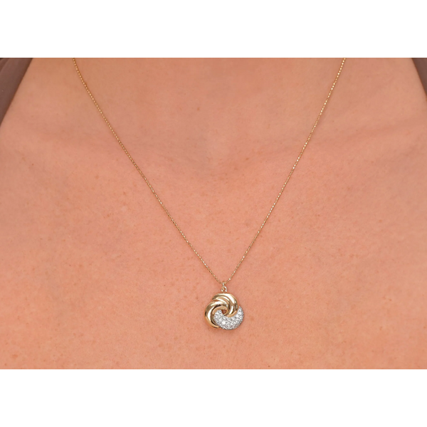 SHY CREATION INC SC55028688RD - 14ky .44 Pave Knot Neck