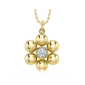 SHY CREATION INC SC55028711 - 14ky .19 Dia Bezel Flower Neck