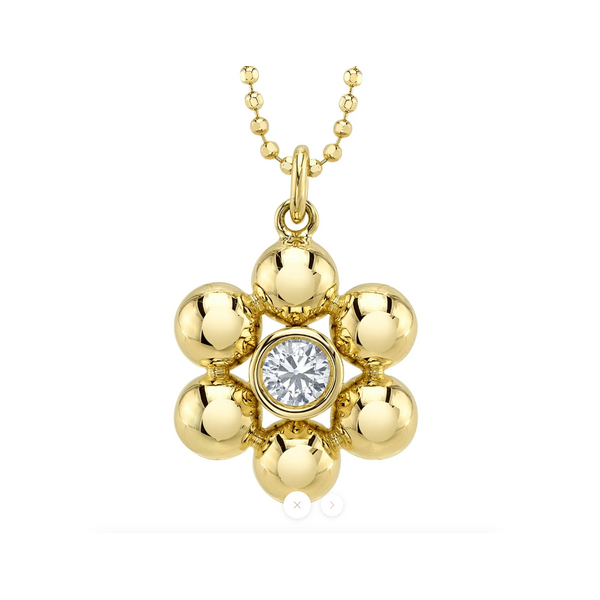 SHY CREATION INC SC55028711 - 14ky .19 Dia Bezel Flower Neck